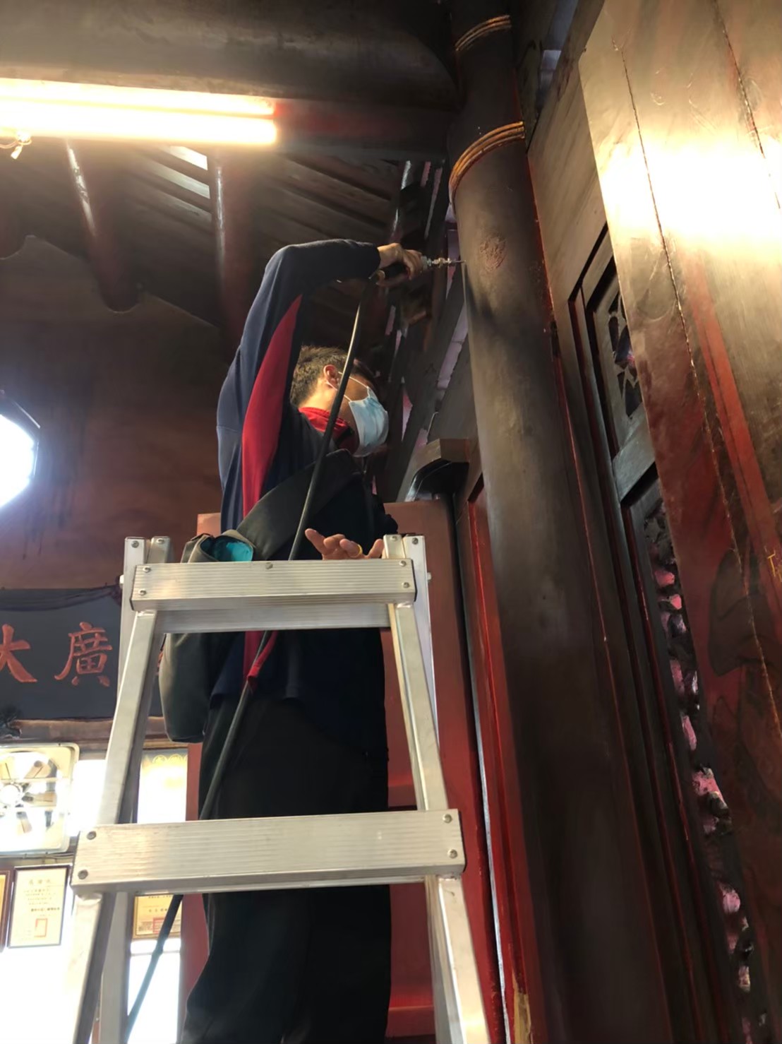 台南東區勝和宮寺廟白蟻施工